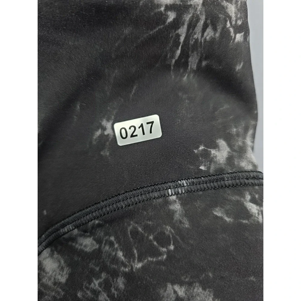 Lululemon Leggings Wunder Train HR 25'' Tie Dye Gray Training Athletic Sz 6